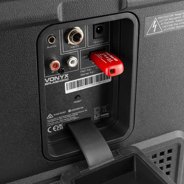 Image du produit Vonyx SPLASH300 - Installation mobile étanche tout-en-un avec Bluetooth 5.0 - 200 watts (Actif, 1x 200 W)