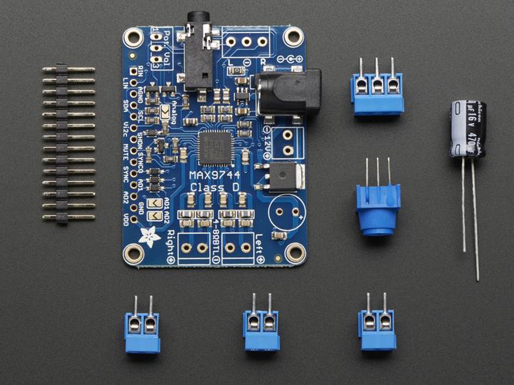 Actual product image Adafruit Stereo Class D Audio Amplifier MAX9744 (Add-on)