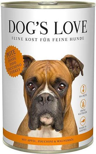 Image du produit Dog's love Adult dinde, pomme, courgette & huile de noix (Adulte, 6 pcs, 400 g)