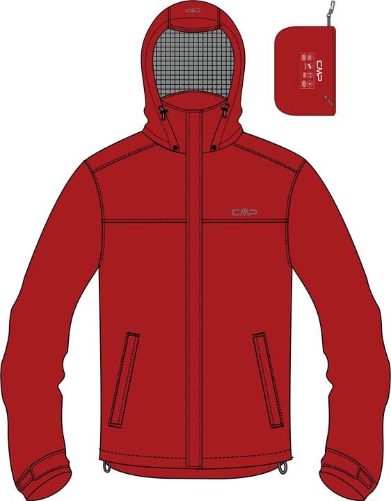 Image du produit CMP Campagnolo Veste de pluie Bouton Capuche Homme ferrari (52, XL)