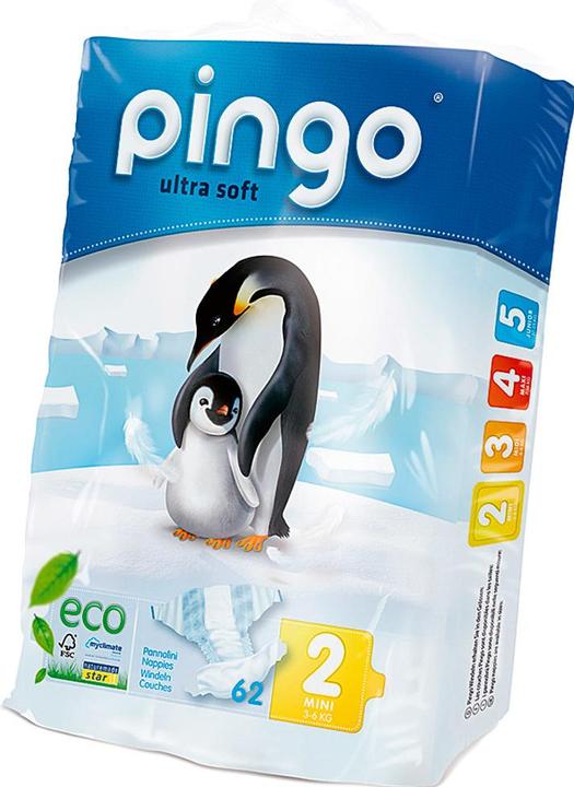 Produktbild Pingo Ökowindeln (Gr. 2, Tragepack, 42 Stück)