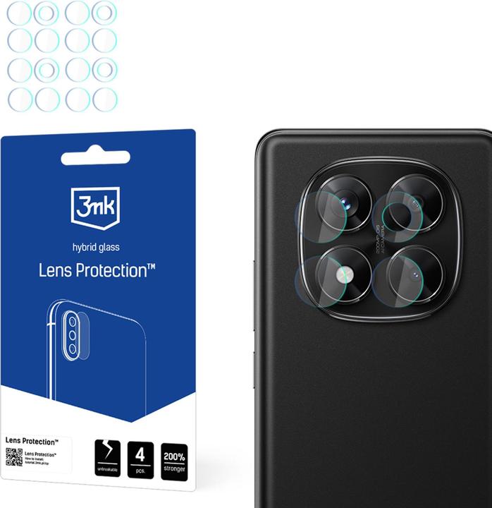 Produktbild 3MK Hybrid Glass for Camera Lens Lens Protection for Xiaomi Redmi Note 14 Pro 4G (Xiaomi Redmi Note 14 Pro)