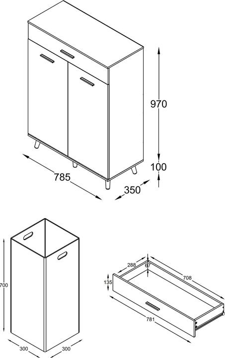Produktbild VCM Landos (79 x 35 x 97 cm)