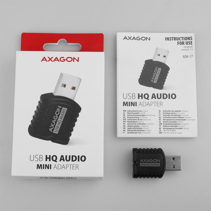 Productafbeelding Axagon ADA-17 - 16 Bit - 93 dB - USB (USB)