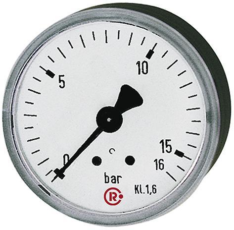 Produktbild Riegler 101739 Standardmanometer, rückseitig zentrisch, G 1/4, 0 - 4 bar, Ø 50 (Messgerätkoffer)