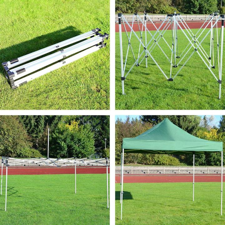 Actual product image VCM Aluminium-Faltpavillon grün (300 cm, 300 cm)