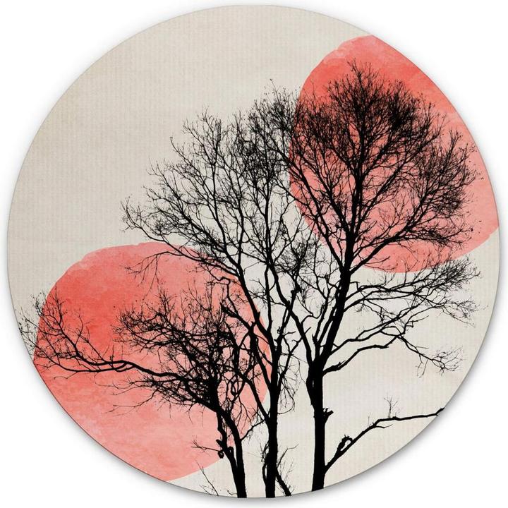 Immagine prodotto Trenddeko Immagine - Sole e luna dietro l'albero - rotondo (Ø 30 cm)
