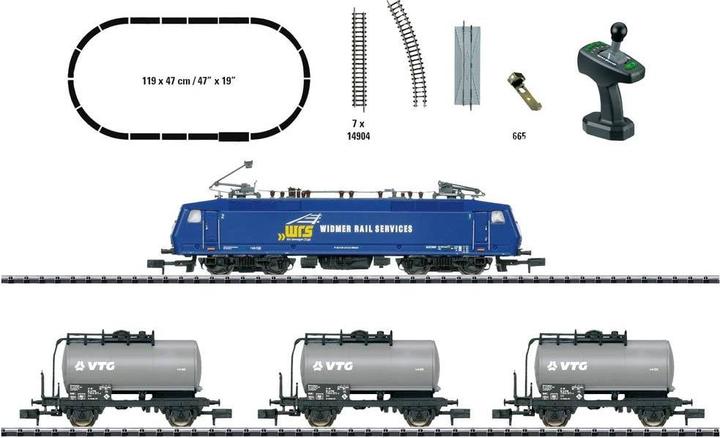 Actual product image MiniTrix Digital starter pack goods train with WRS class 120 (Track IV)