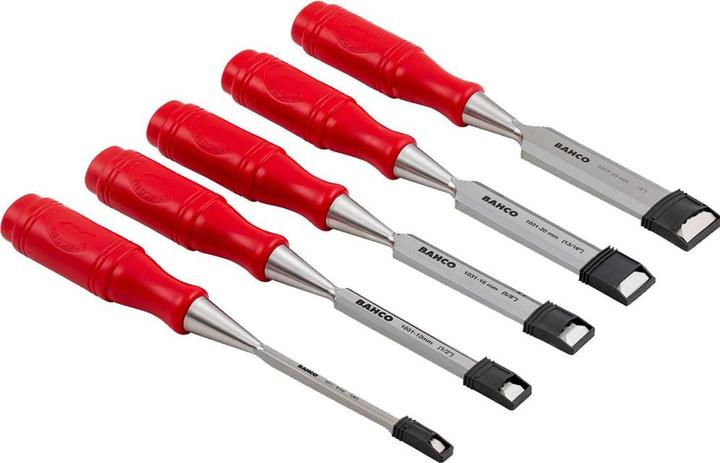 Produktbild Bahco Stechbeitelsatz mit Griff aus Polypropylen - fünfteilig/Blister-Verpackung (25 mm)