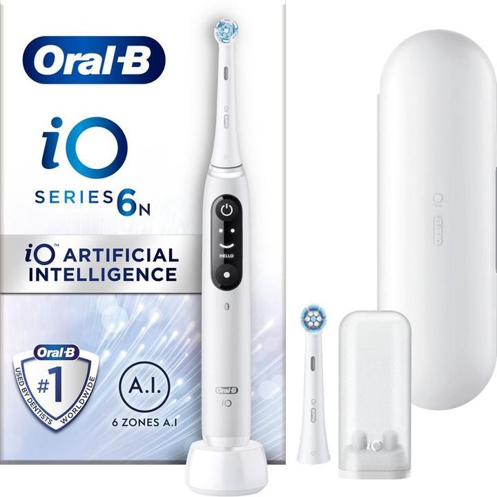 Oral-B iO Series 6N Wit + extra iO Gentle Care opzetborstel (Oszillierende Zahnbürste)