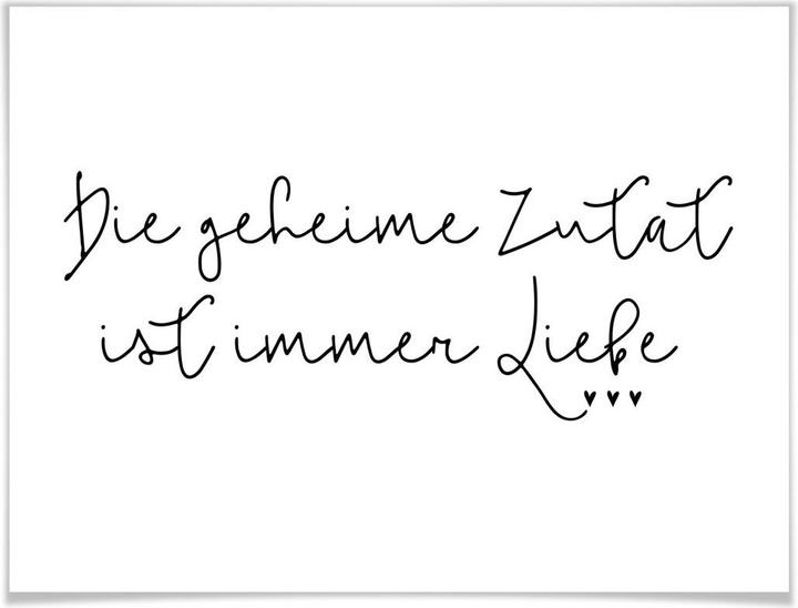 Produktbild Trenddeko Die geheime Zutat ist immer Liebe (60 x 80 cm)