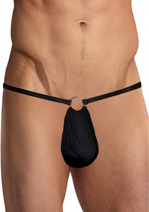 Actual product image Male Power G-String w/Front Ring - Black (One size)