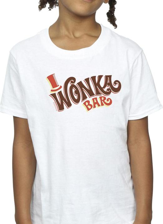 Immagine prodotto Willy Wonka & the Chocolate Factory Bar Logo Maglietta Ragazze (128)