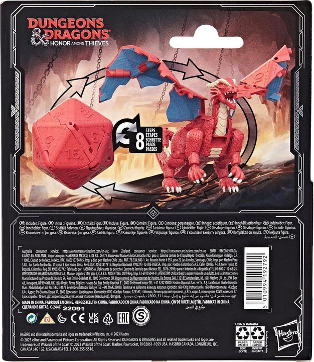 Produktbild Dungeons & Dragons Ehre unter Dieben D&D Dicelings Roter Drache, D&D Drachenspielzeug zum Sammeln, A