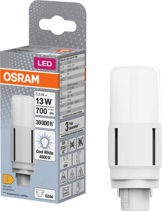 Image du produit Osram Dulux D (G24d, 5.50 W, 700 lm, 1 x, E)