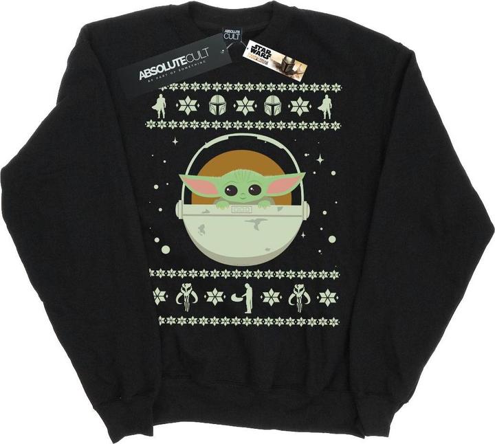 Actual product image Star Wars Womens/Ladies The Mandalorian The Child Christmas Sweatshirt (XL)