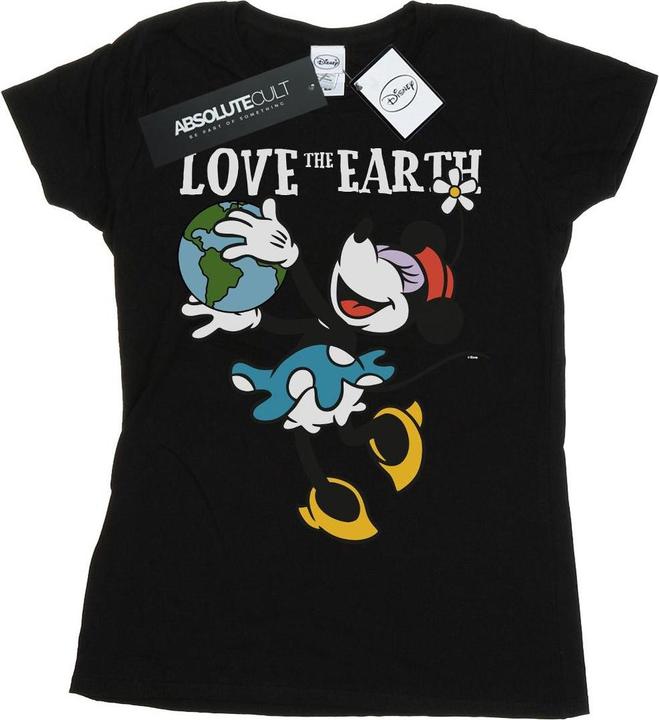 Actual product image Disney Womens/Ladies Mickey Mouse Love The Earth Cotton T-Shirt (XL)