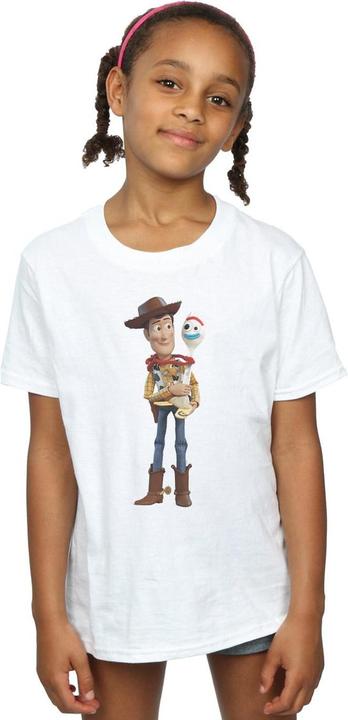 Actual product image Disney Girls Toy Story 4 Woody And Forky Cotton T-Shirt (152, 158)