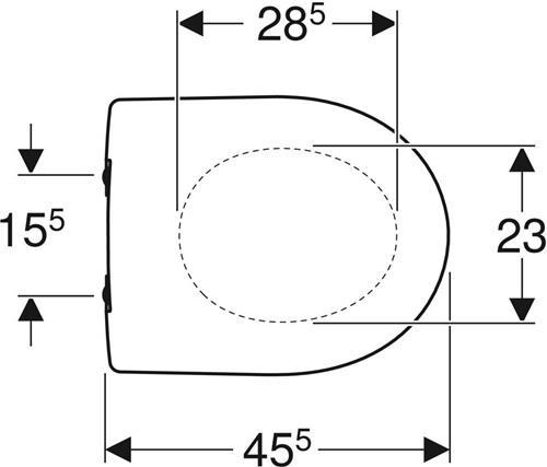 Produktbild Geberit WC-Sitz Renova weiss 573025000 mit Absenkautomatik
