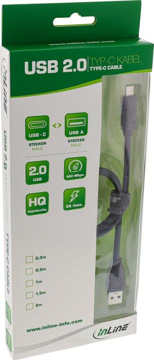 Actual product image InLine USB C—Usb A (5 m, USB 2.0)