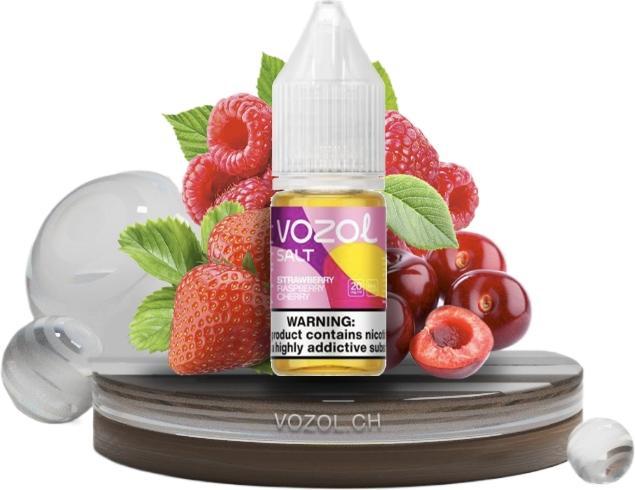 Actual product image Vozol Liquids 20mg, Strawberry Raspberry Cherry (Raspberry, Cherry, Strawberry)
