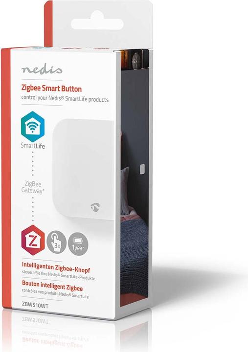 Actual product image Nedis SmartLife wall switch Zigbee 3.0 wall mount Android/IOS plastic white