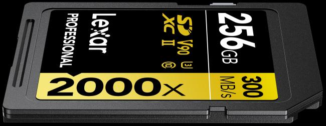 Actual product image Lexar Professional Gold Series (256 GB, SDXC, U3, UHS-II)