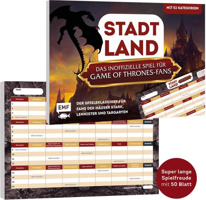 Actual product image City, Country, the unofficial game for Game of Thrones fans - The classic game for fans of the (German)