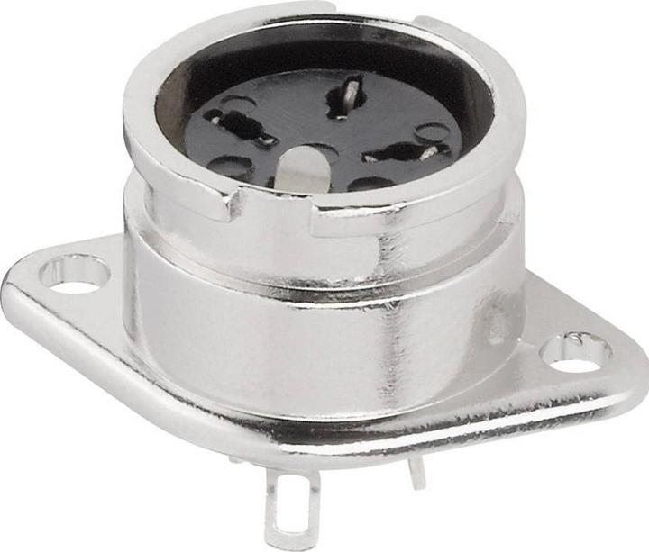 Immagine prodotto BKL Electronic 0202018 Connettore circolare DIN a flangia, contatti polo diritto
