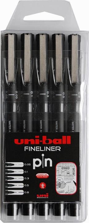 Image du produit Uni-ball Epingle de fineliner (Noir, 5 x)