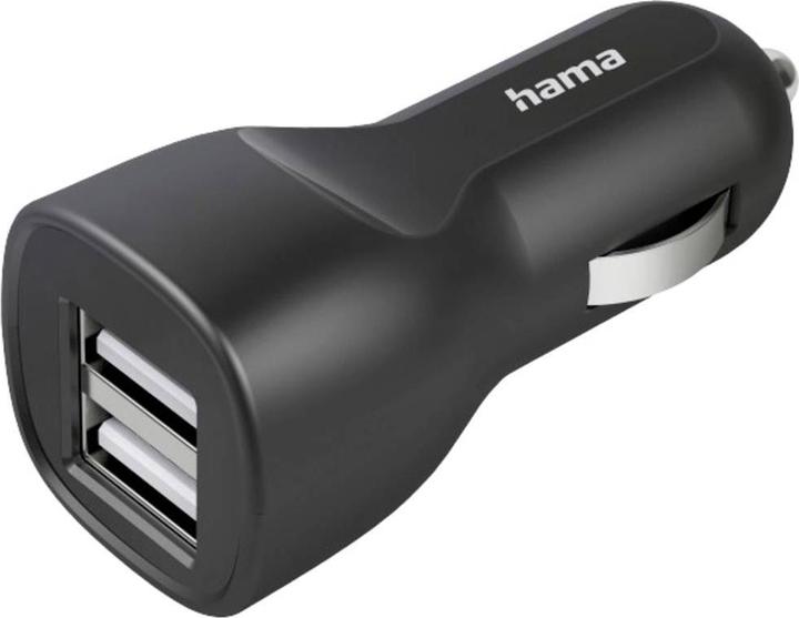 Actual product image Hama Car charger, 2-fold USB, 12 Watt, Black
