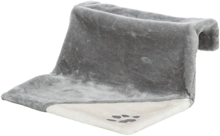 Image du produit Trixie Lit radiateur, peluche, 45 × 24 × 31 cm, gris/gris clair (Chat)