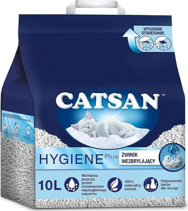 Image du produit Catsan Hygiene Plus (Ne s'agglomère pas, Biodégradable, Neutralisant, 4.82 kg)