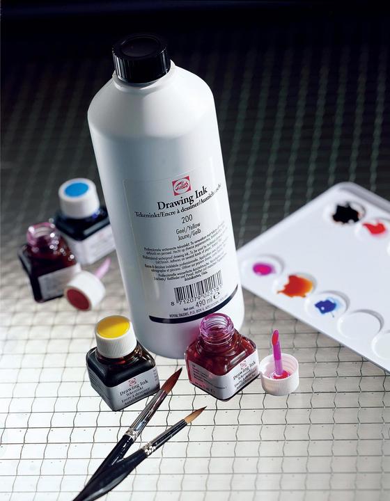 Actual product image Talens Drawing ink 11 ml black (Inkwell, Black)