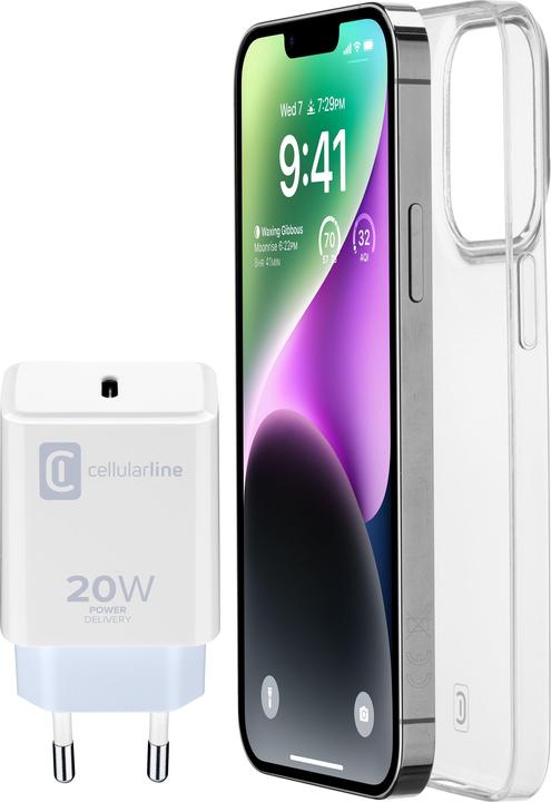 Produktbild Cellularline Charger Kit mit Case (Apple iPhone 14)