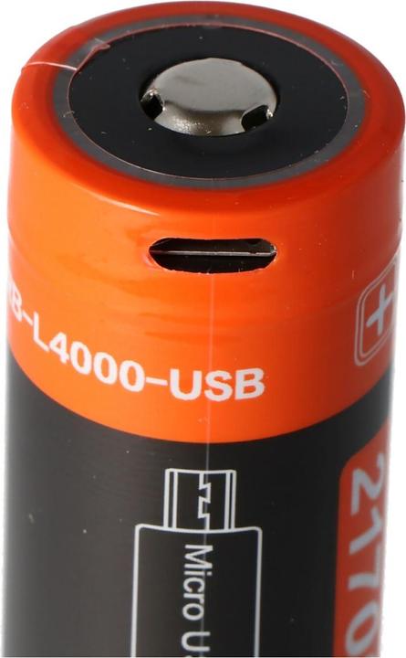 Actual product image AccuCell Battery 21700, with USB charging port for recharging (1 pcs., 21700, 4000 mAh)