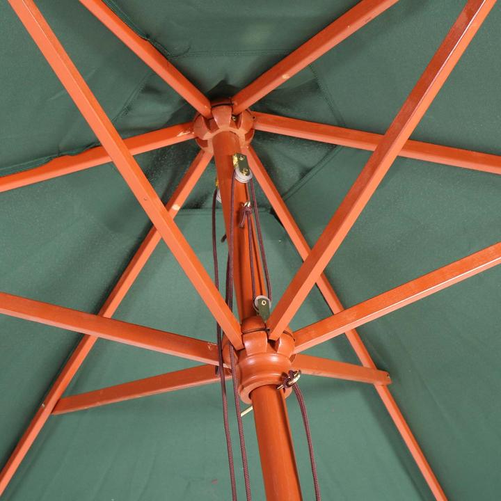 Immagine prodotto Swisshandel24 Ombrellone Florida, ombrellone da giardino, Ø 3m poliestere/legno - verde oliva (3 m)