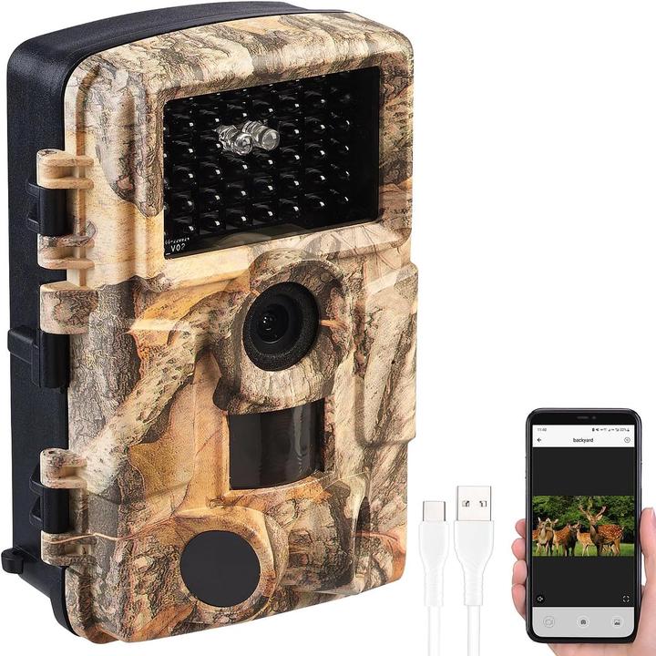 VisorTech WLAN-Full-HD-Wildkamera mit Nachtsicht und App