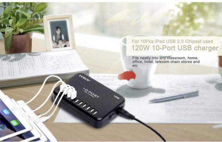 Actual product image Lvsun USB charging station 120W Smart 10- (120 W)