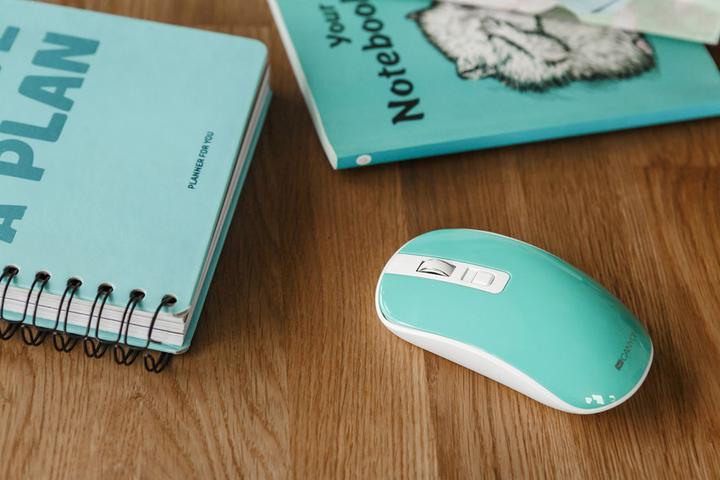 Actual product image Canyon Wireless rechargeable mouse with silent buttons MW-18, Aquamarine (Wireless)