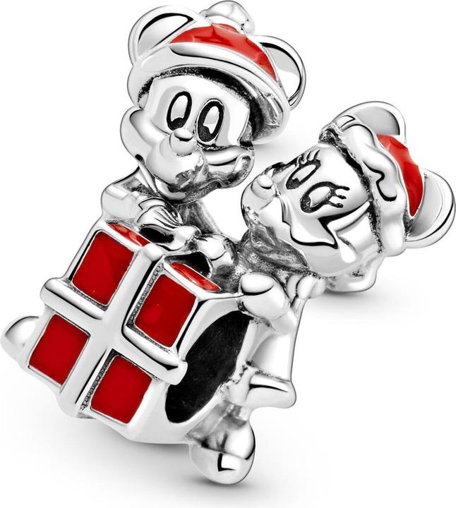 Actual product image Pandora Disney Mickey & Minnie Mouse Present Charm (Silver 925, Enamel)