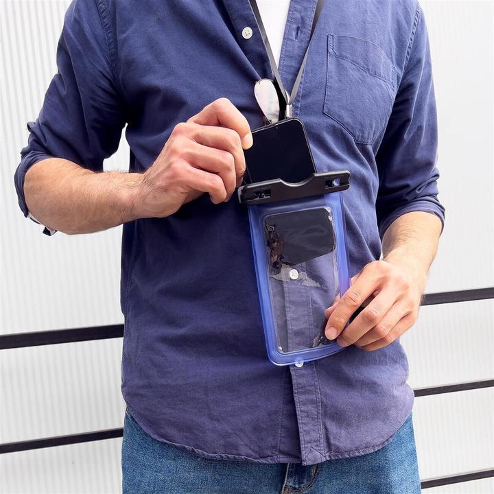 Produktbild Hurtel Wasserdichte Tasche Handytasche für Schwimmbad transparent (Smartphones bis 6.5 Zoll)