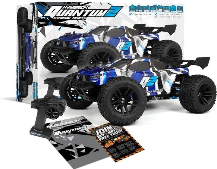 Image du produit Maverick Quantum2 XT 1:10 Stadium Truck - Bleu (Avec radio, batterie non-incluse) (RTR Prêt à fonctionner)