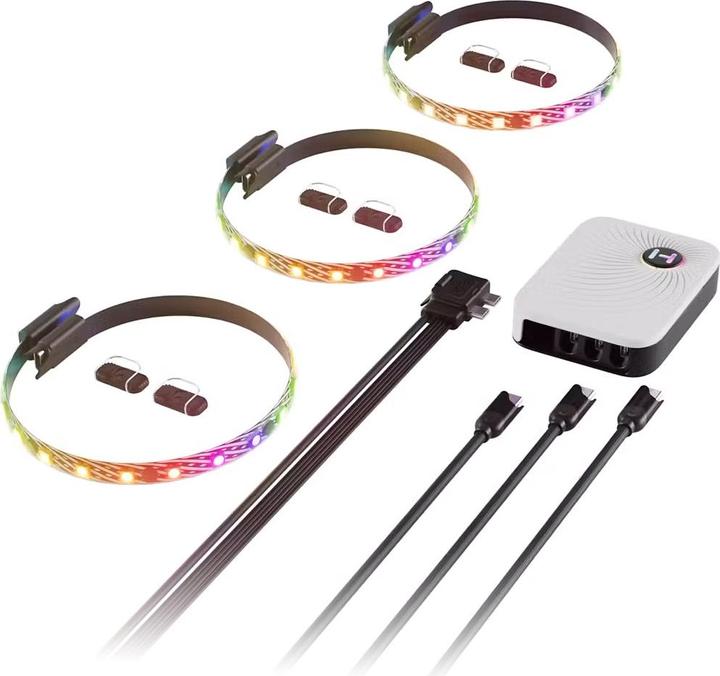 Immagine prodotto Hyte Strisce Luminose Ls10 RGB Blk 3pk + Np (Blu, Verde, Rosso)