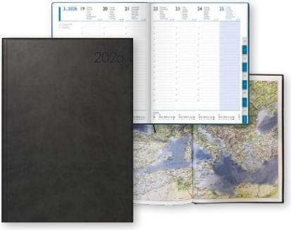 Produktbild Simplex Wochenagenda Roma 17 x 24 cm, 2026, Schwarz (17 x 24 cm, Deutsch)