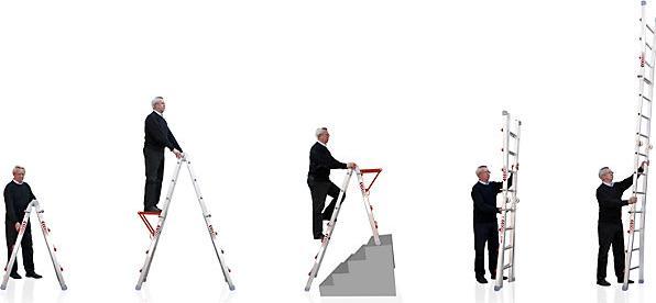 Actual product image kaiserkraft Telescopic folding ladder (Multi-purpose ladder, 640 cm)