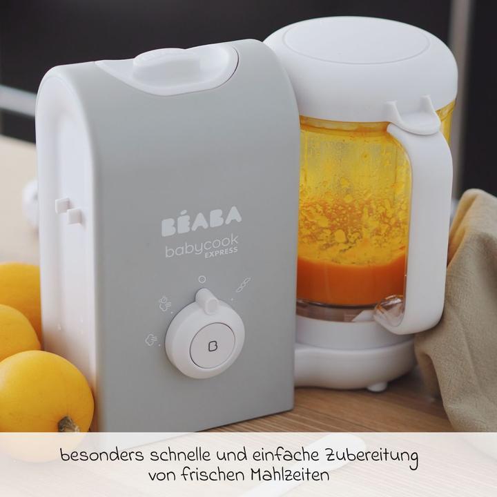 Image du produit Beaba Babycook Express, Préparateur d'aliments pour bébés 4 en 1, cuisson rapide : moins de 15 min, mixage