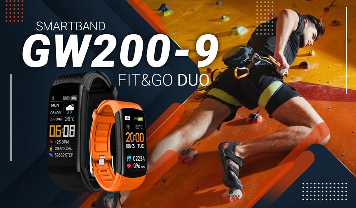 Image du produit Giewont Fit&GO Duo GW200-9 Smartband - Noir + bracelet Power orange