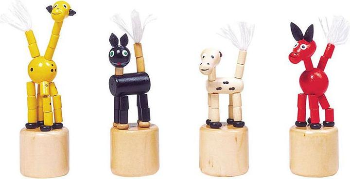 Actual product image Goki Wooden push and shake animal