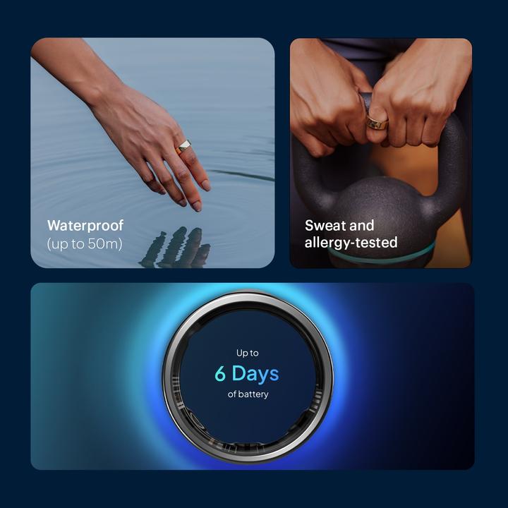 Immagine prodotto Luna Ring Smart Ring (10, Midnight Black)